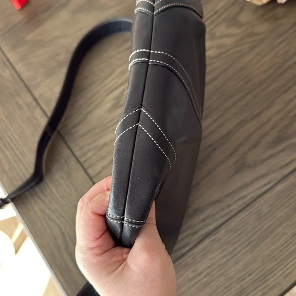 Coach Black Leather Soho Shoulder Bag with Silver Accents - Picture 9 of 12